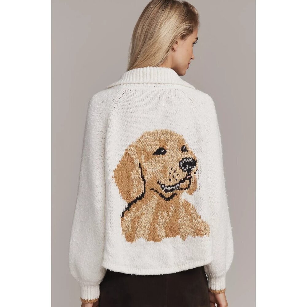 Anthropologie The Jesse Dog Icon Cardigan Sweater by Pilcro 2X - Picture 3 of 5